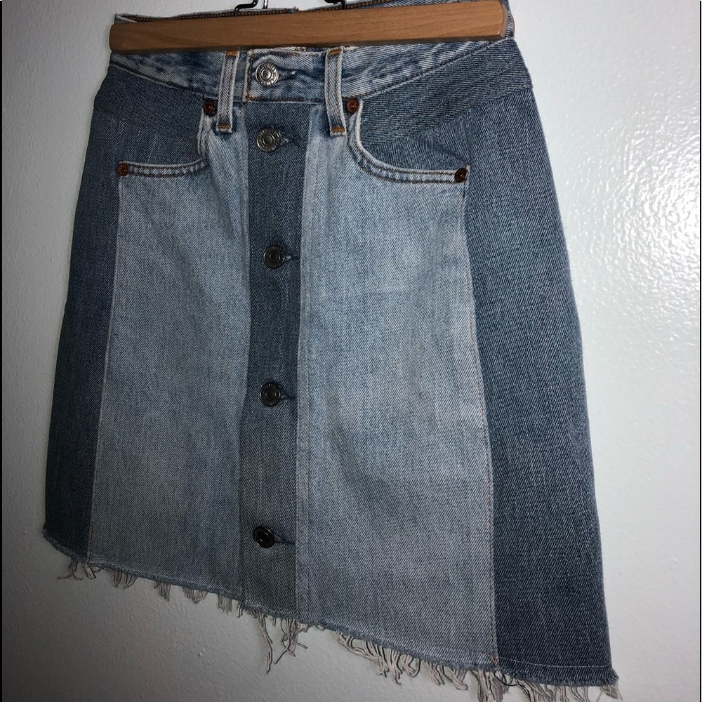 REDONE LEVIS DENIM SKIRT